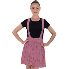 Scrapbooking Velvet Suspender Skater Skirt by nateshop