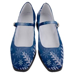 Snowflakes Women s Mary Jane Shoes by nateshop