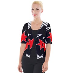 Stars Cropped Button Cardigan by nateshop