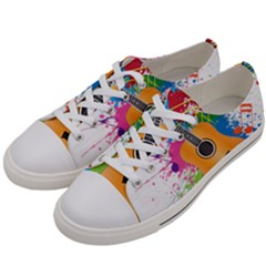 String Instrument Acoustic Guitar Men s Low Top Canvas Sneakers by Jancukart