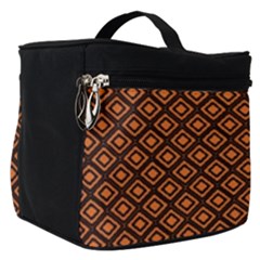 Halloween Palette Plaids Orange, Black Geometric  Make Up Travel Bag (small) by ConteMonfrey