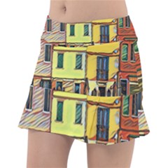Colorful Venice Homes Classic Tennis Skirt by ConteMonfrey