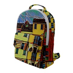 Colorful Venice Homes Flap Pocket Backpack (large) by ConteMonfrey