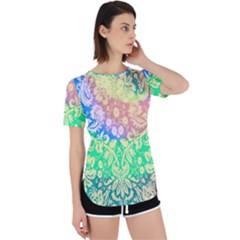 Hippie Fabric Background Tie Dye Perpetual Short Sleeve T-shirt
