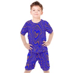 Optical Illusion Illusion Pattern Kids  Tee And Shorts Set by Ravend