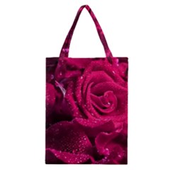 Water Rose Pink Background Flower Classic Tote Bag