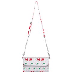 Christmas Illustration Texture Pattern Mini Crossbody Handbag by danenraven