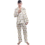 Stars-3 Men s Long Sleeve Satin Pajamas Set