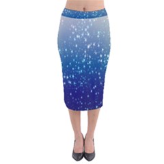 Stars-4 Velvet Midi Pencil Skirt by nateshop