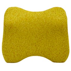 Bright Yellow Crunchy Sprinkles Velour Head Support Cushion by nateshop