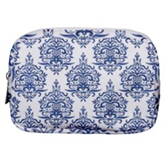 Blue And White Ornament Damask Vintage Make Up Pouch (small) by ConteMonfrey