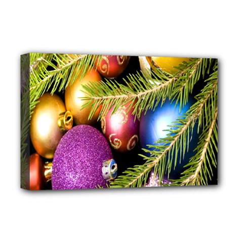 Background Of Christmas Decoration Deluxe Canvas 18  X 12  (stretched) by artworkshop