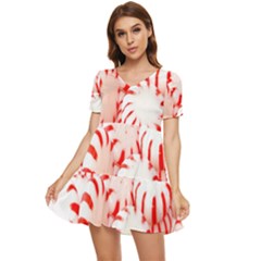 Candy Tiered Short Sleeve Babydoll Dress