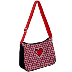 Love Heart 2 Zip Up Shoulder Bag by flowerland