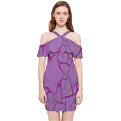 Abstract-1 Shoulder Frill Bodycon Summer Dress by nateshop