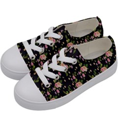 Background-roses Kids  Low Top Canvas Sneakers by nateshop