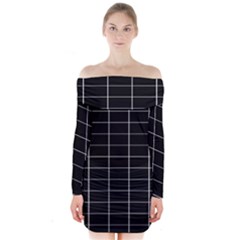 Box Black Long Sleeve Off Shoulder Dress by nateshop
