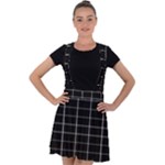 Box Black Velvet Suspender Skater Skirt