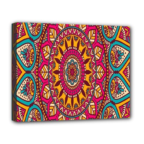 Buddhist Mandala Deluxe Canvas 20  X 16  (stretched) by nateshop