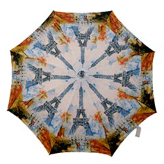 Eiffel Tower Landmark Architecture  Artistic Hook Handle Umbrellas (medium) by danenraven