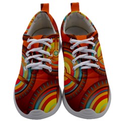 Shield Background Texture Pattern Mens Athletic Shoes by Wegoenart