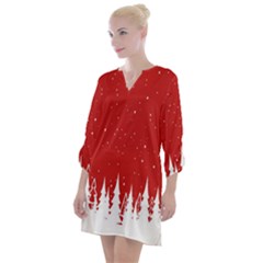 Merry Cristmas,royalty Open Neck Shift Dress by nateshop