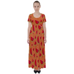 Fruit 2 High Waist Short Sleeve Maxi Dress by nateshop