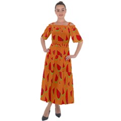 Fruit 2 Shoulder Straps Boho Maxi Dress  by nateshop