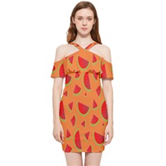 Fruit 2 Shoulder Frill Bodycon Summer Dress by nateshop