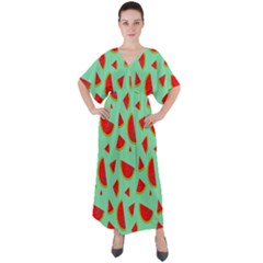 Fruit5 V-neck Boho Style Maxi Dress by nateshop