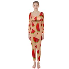 Fruit-water Melon Long Sleeve Catsuit by nateshop