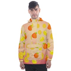 Fruits-gradient,orange Men s Front Pocket Pullover Windbreaker by nateshop