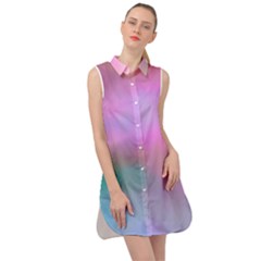 Cosmos Sleeveless Shirt Dress by nateshop