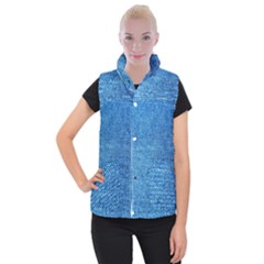 Denim Women s Button Up Vest by nateshop