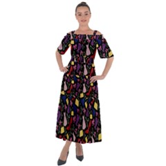 Fashion Pattern Accessories Design Shoulder Straps Boho Maxi Dress  by Wegoenart