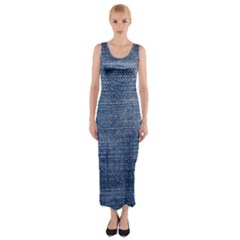 Jeans Fitted Maxi Dress by nateshop