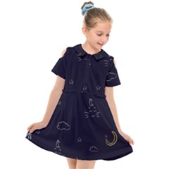 Pattern1 Kids  Short Sleeve Shirt Dress by nateshop