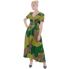Pattern-camaouflage Button Up Short Sleeve Maxi Dress by nateshop