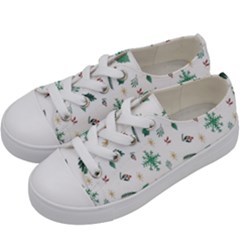 Christmass Theme Kids  Low Top Canvas Sneakers by artworkshop