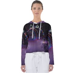 Outdoor Christmas Lights Tunnel Women s Slouchy Sweat by artworkshop