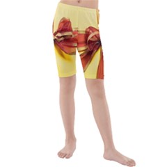 Ribbon Bow Kids  Mid Length Swim Shorts by artworkshop