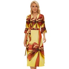 Ribbon Bow Midsummer Wrap Dress