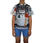 Snowman Kids  Short Sleeve Swimwear