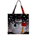 Snowman Zipper Grocery Tote Bag View1