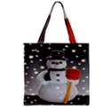 Snowman Zipper Grocery Tote Bag View2