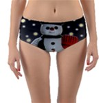 Snowman Reversible Mid-Waist Bikini Bottoms