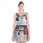 Snowman Scoop Neck Skater Dress