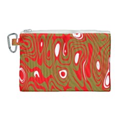 Red-dark Canvas Cosmetic Bag (large) by nateshop