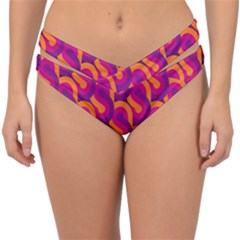 Retro-pattern Double Strap Halter Bikini Bottom by nateshop