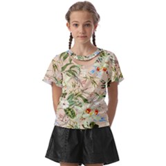 Tropical Fabric Textile Kids  Front Cut Tee by nateshop